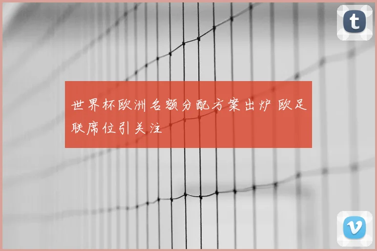 世界杯欧洲名额分配方案出炉 欧足联席位引关注